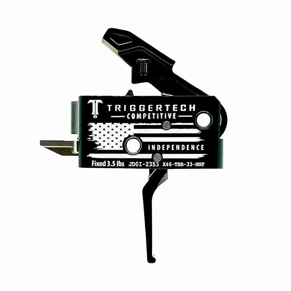 TriggerTech AR-15 Competitive Independence Edition, 3.5LB Single-Stage, Flat Black, Trigger