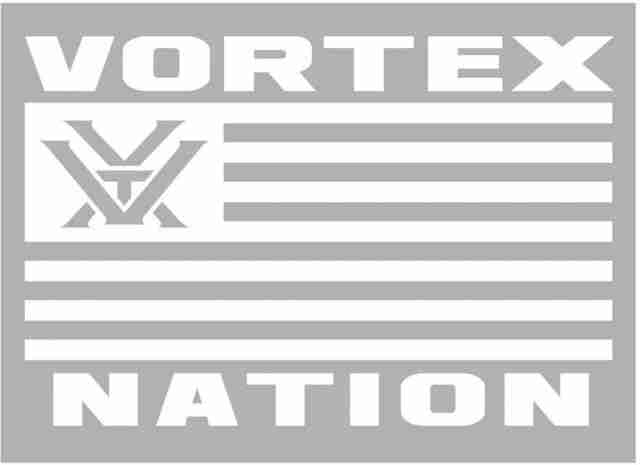 Vortex Nation Horizontal Flag Decal, White, DECAL-VNFLAG