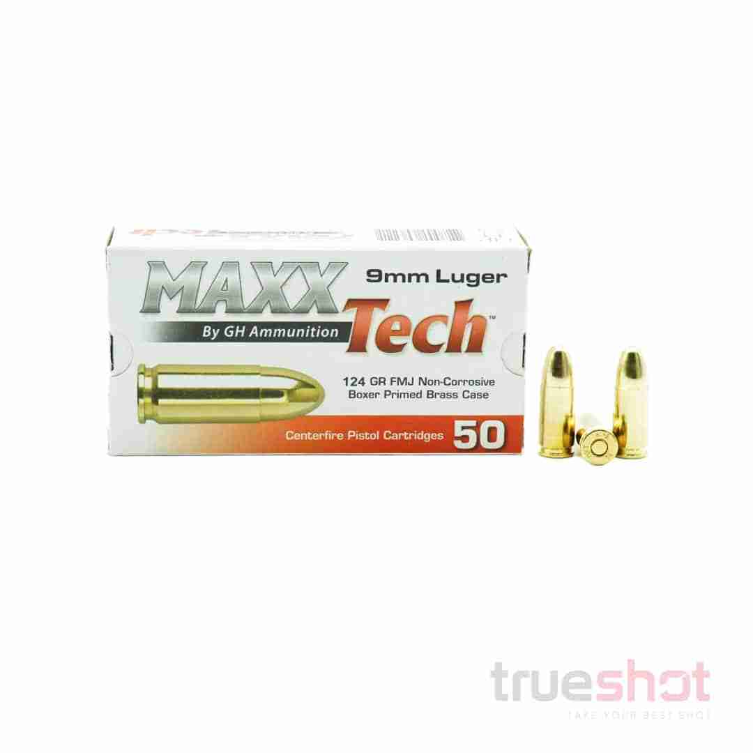 Maxxtech – 9mm – 124 Grain – FMJ - 1,000 Rounds - $239.99 w Free Shipping