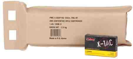 PMC 556XBP Battle Pack 5.56x45mm NATO 55 gr Full Metal Jacket Boat Tail (FMJBT) 200 Bx/ 5 Cs