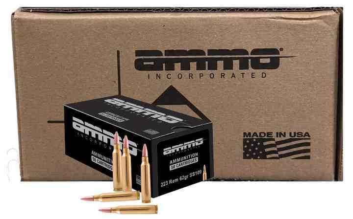 AMMO INC MATCH .223 Rem 62gr SS109 Rifle Ammunition 1000rd Case - $488.88 with Free Shipping