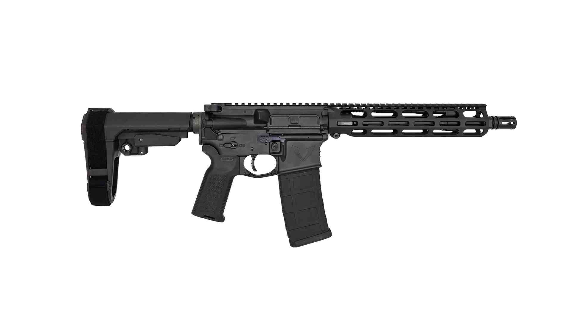 VKTR VK-1P , 5.56mm, 10.5" Barrel, 2- 30rd PMAGs, SBA3 Brace, Black, Pistol