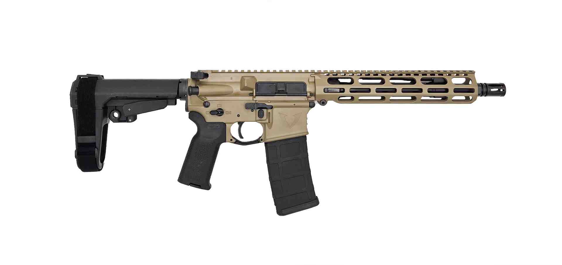 VKTR VK-1P , 5.56mm, 10.5" Barrel, 2- 30rd PMAGs, SBA3 Brace, FDE, Pistol