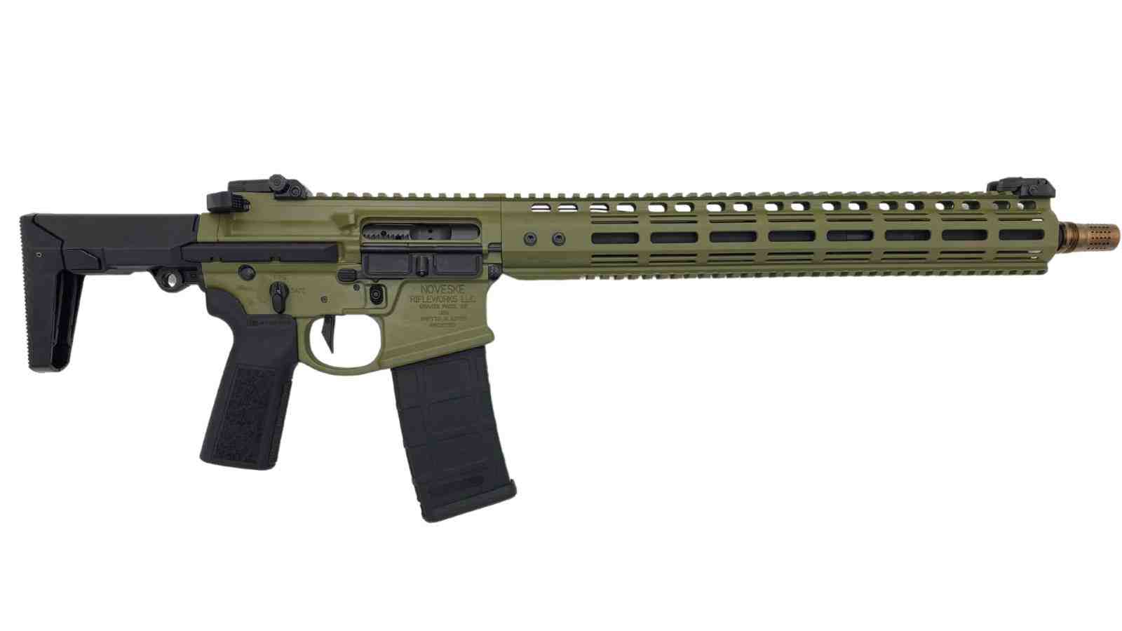 Noveske Gen 4 Ghetto Blaster, 5.56mm, 16" Barrel, 1- 30rd Magazine, Bazooka Green, Rifle - Free Shipping