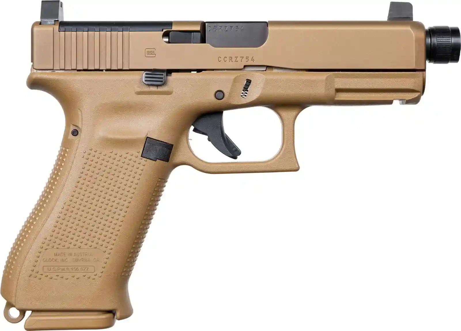 Glock 19X MOS, 9mm, 4.52" Threaded Barrel, 3 Magazines, Optics Ready, FDE, Pistol
