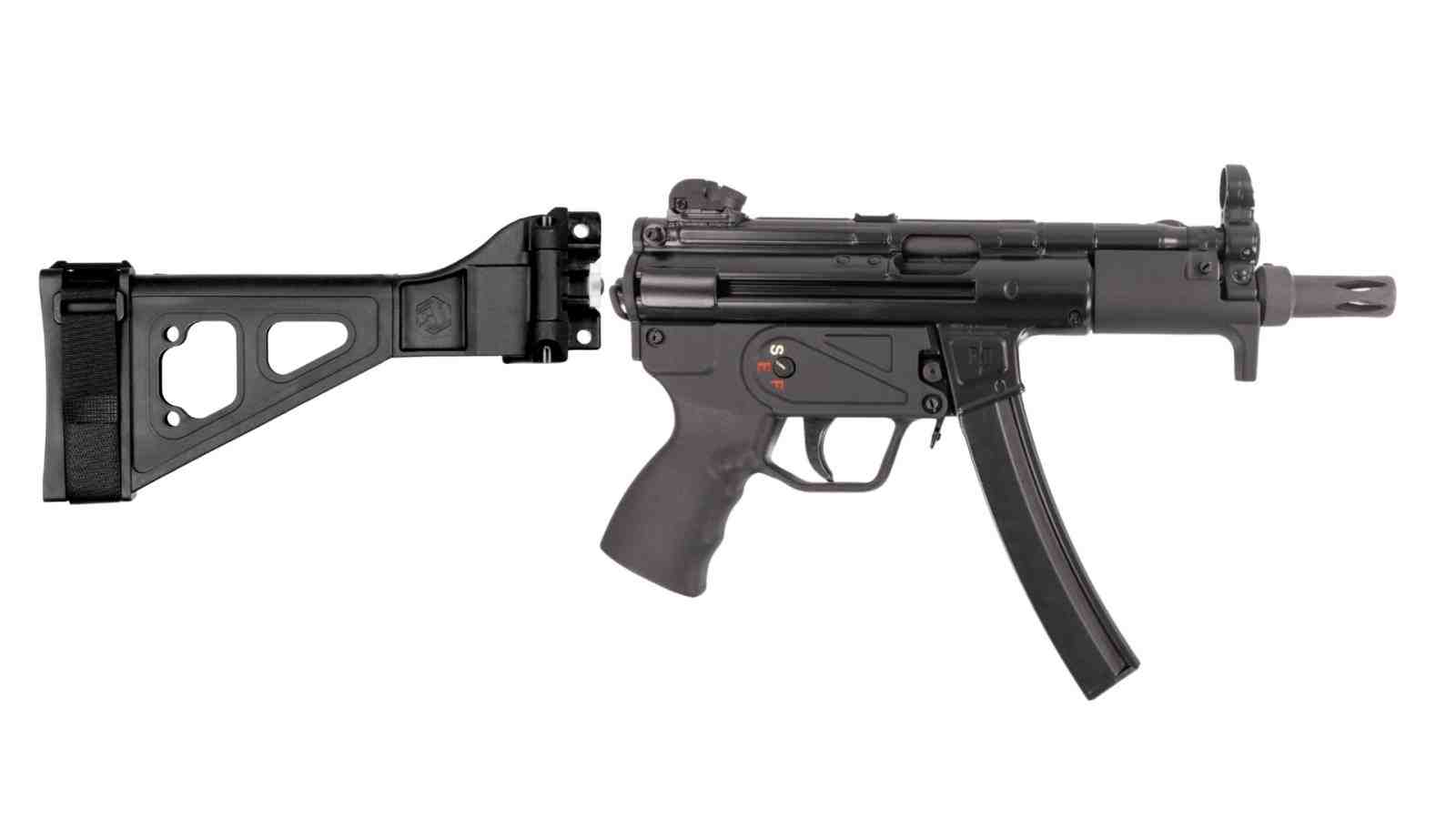 Military Armament Corporation MAC-5K, 9mm, 5.8" Barrel, 2- 30rd Magazines, Pistol w/ Brace
