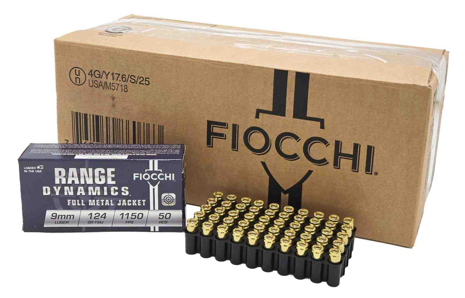 Fiocchi 9APB Training Dynamics 9mm 124 Gr Full Metal Jacket 1000rd CASE