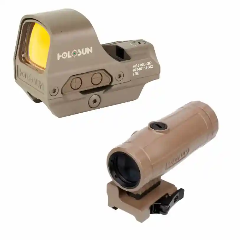 Holosun HE510C/HM3X FDE Combo 1x 2 MOA Dot 65 MOA Ring/Green Dot - $409.99 & free shipping w code HSGreen