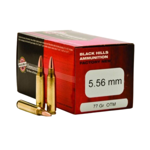Black Hills Ammunition 5.56x45mm NATO 77 GR Hollow Point OTM 50 Round Box