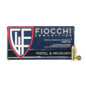 Fiocchi 10APHP Shooting Dynamics 10mm Auto 180 gr Jacketed Hollow Point (JHP) Pistol Ammunition 50 rd Box