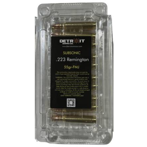 Detroit Ammunition Subsonic .223 Remington 55 Gr FMJ 20rds
