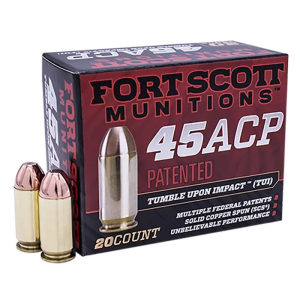 Fort Scott Munitions 45 ACP 180 gr Tumble Upon Impact (TUI) 20rd Box
