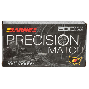 Barnes Bullets 30166 Precision Match  6.5 Creedmoor 140 gr Open Tip Match Boat Tail 20 Box