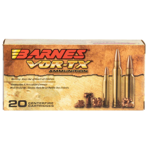 Barnes Bullets 31190 VOR-TX Rifle  5.56x45mm NATO 62 gr TSX Boat Tail 20 Bx/ 10 Cs
