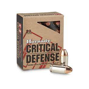 Hornady 90900 Critical Defense  45 ACP 185 gr Flex Tip eXpanding Defensive Pistol Ammunition 20 rd BOX