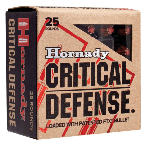 Hornady 90250 Critical Defense  9mm Luger 115 gr Flex Tip eXpanding 25 Bx/ 10 Cs