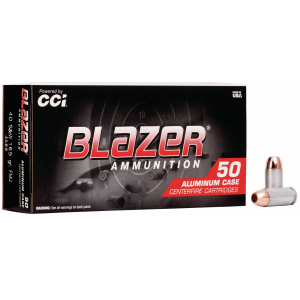 CCI Blazer Aluminum Case.40 S&W, FMJ, 165 Grain, 50 Rounds.