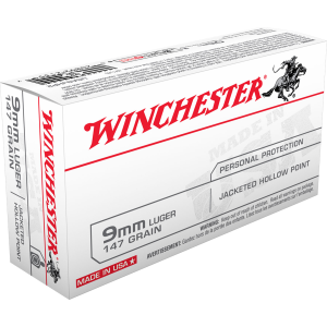 Winchester Ammo USA9JHP USA  9mm Luger 115 gr Jacketed Hollow Point (JHP) 50 Bx/ 10 Cs