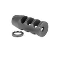 Midwest Industries MIARMB1 AR Muzzle Break  5.56x45mm NATO 1/2-28 tpi Black Phosphate Steel