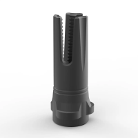 Breek Arms BRK4318 Scorch 3-Prong Flash Hider Black Nitride Steel 1/2x28 Threads 9mmLuger Compatible w/ Breek-LOK 3QD