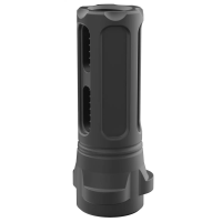Breek BRK4324 Sentinel Caged Flash Hider Black Nitride Steel 5/8x24 Threads 9mmLuger Compatible w/ Breek-LOK 3QD