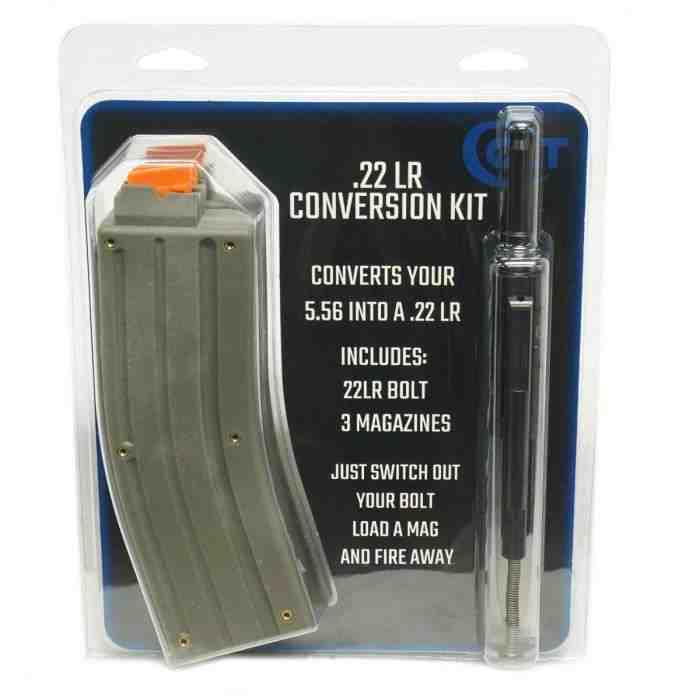 COLT 22LR DROP IN BOLT CONVERSION KIT FOR AR15, 3-25RD MAGS