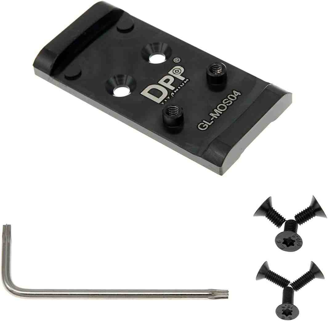 DPP Titanium Adapter Plate for Glock 17 19 MOS Holosun 407K/507K/EPS Carry/EPS/RomeoZero