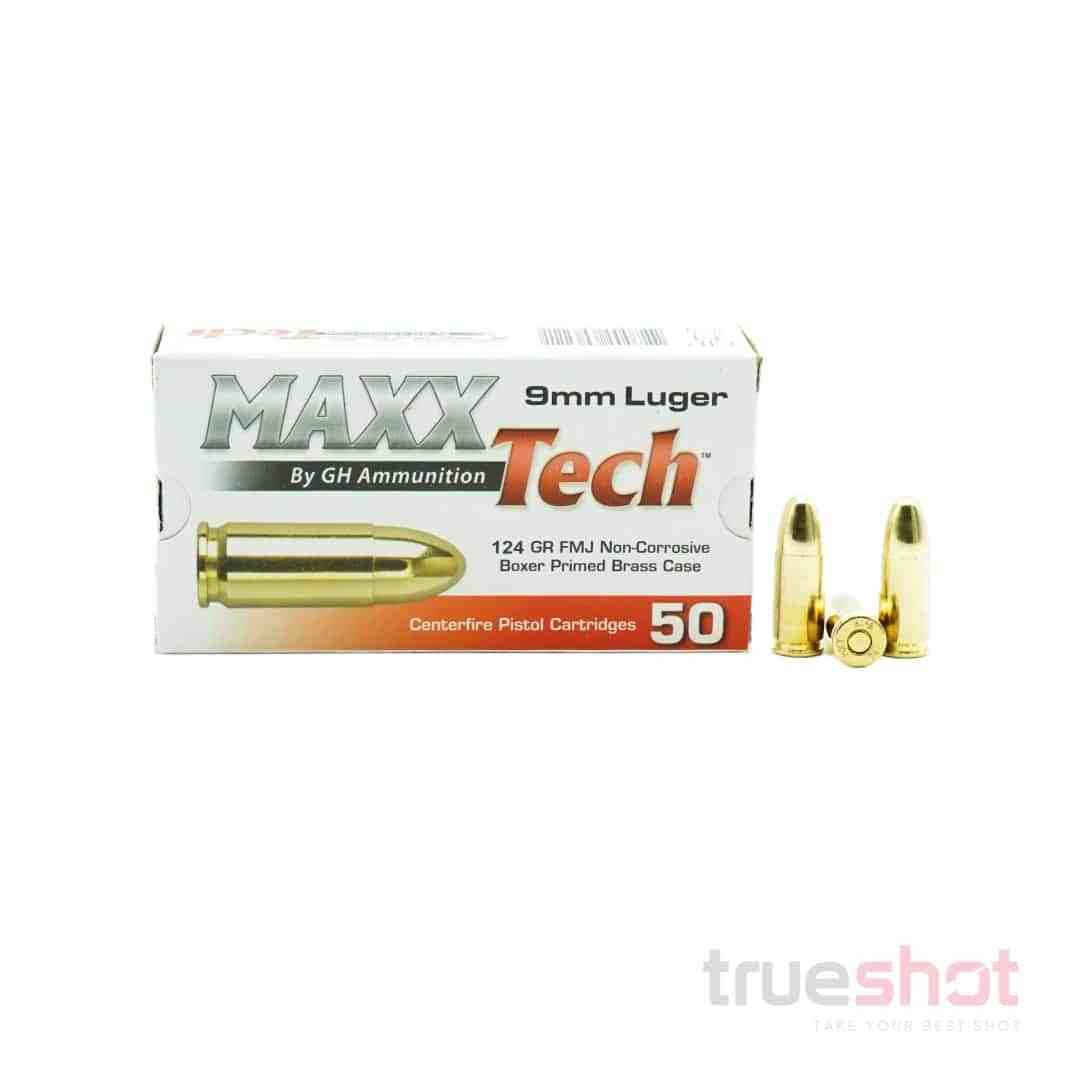 Maxxtech – 9mm – 124 Grain – FMJ - 1,000 Rounds - $239.99 w Free Shipping