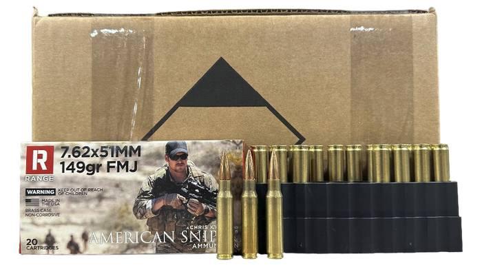 American Sniper Ammo 7.62x51mm NATO (.308) 149 Gr FMJ Brass 400rd Case