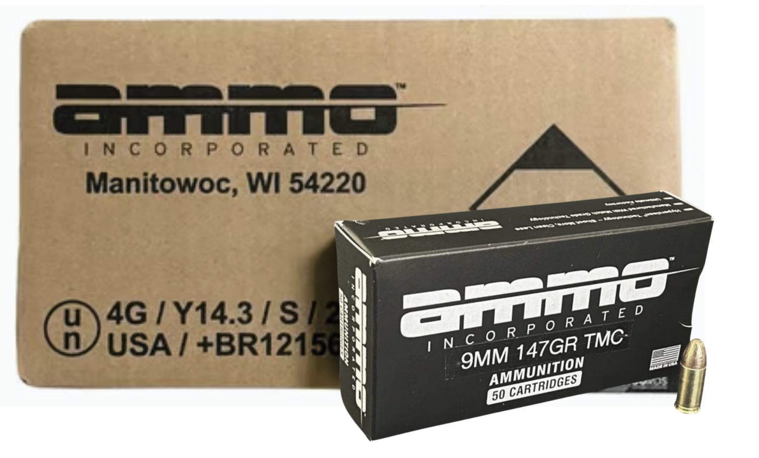 Ammo Inc 9mm Luger 147 Gr Subsonic Total Metal Casing (TMC) 1000 rd CASE - $298.88 w Free Shipping