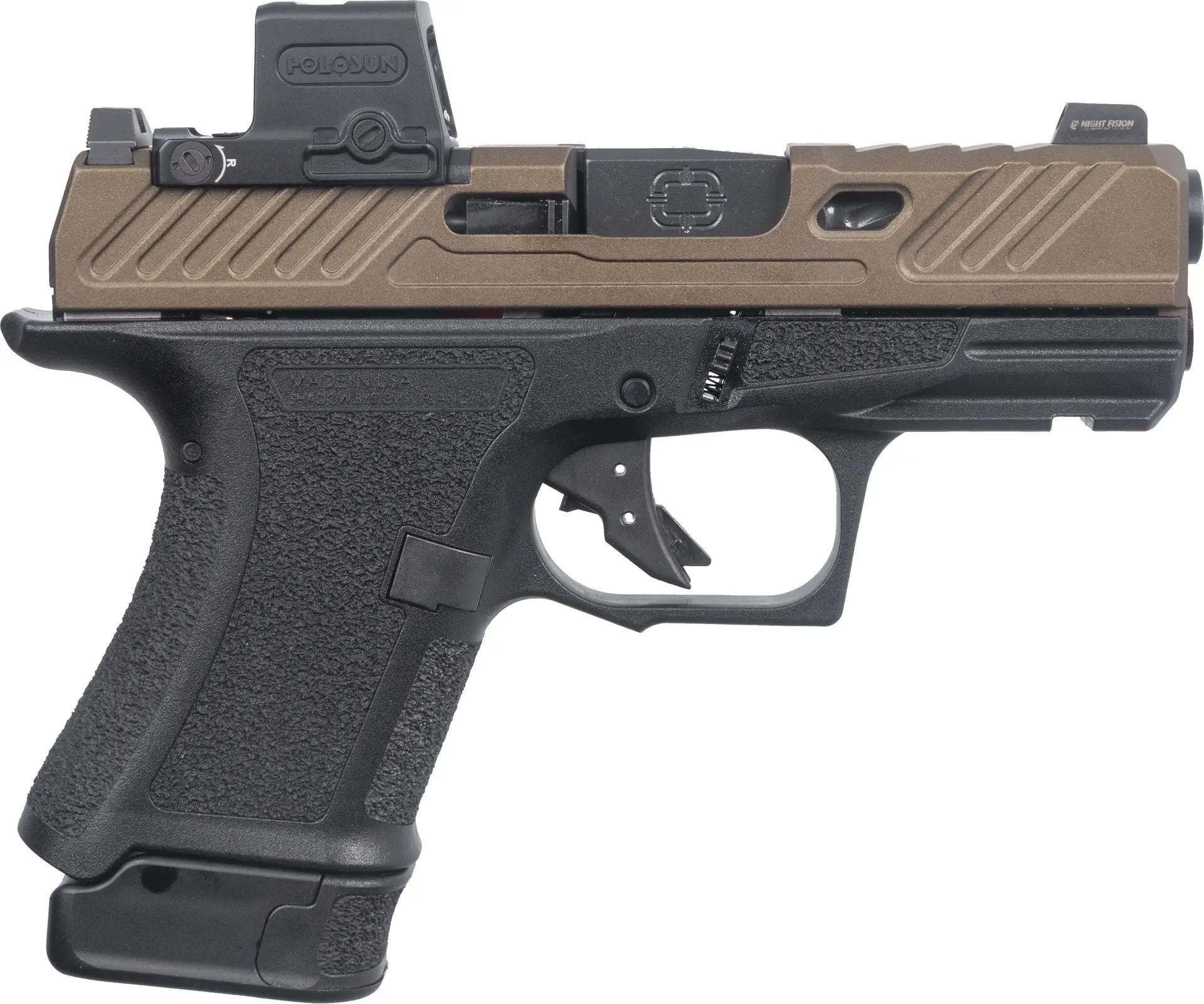 Shadow Systems CR920 Elite 9mm 10/13+1rd Bronze Slide w/ Holosun EPSC 2 MOA Red Dot Pistol