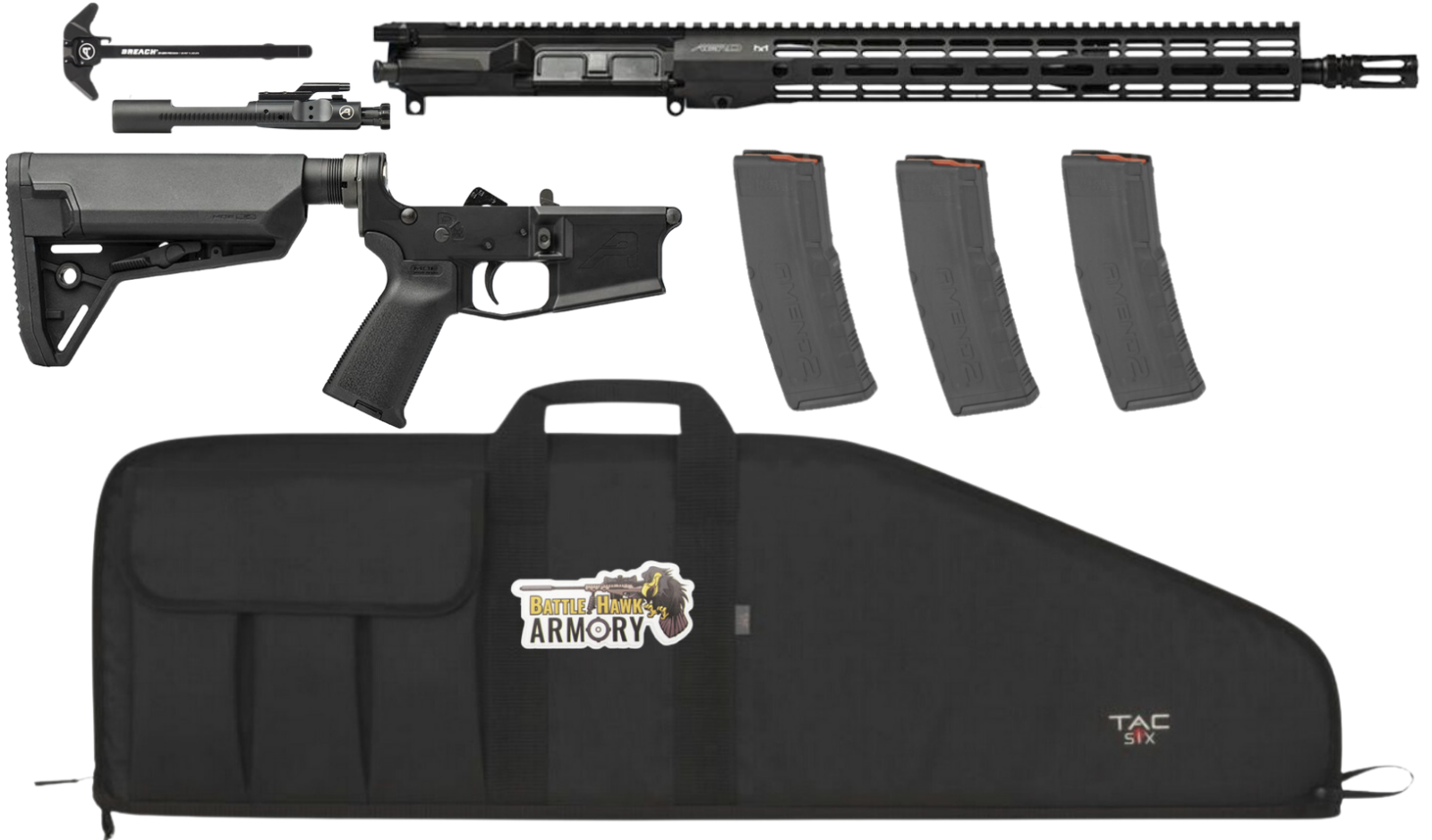 Aero Precision AR-15 M4E1 Kit, 3 Mags, Range Bag, Use code "AeroDot" for free red dot and free shipping