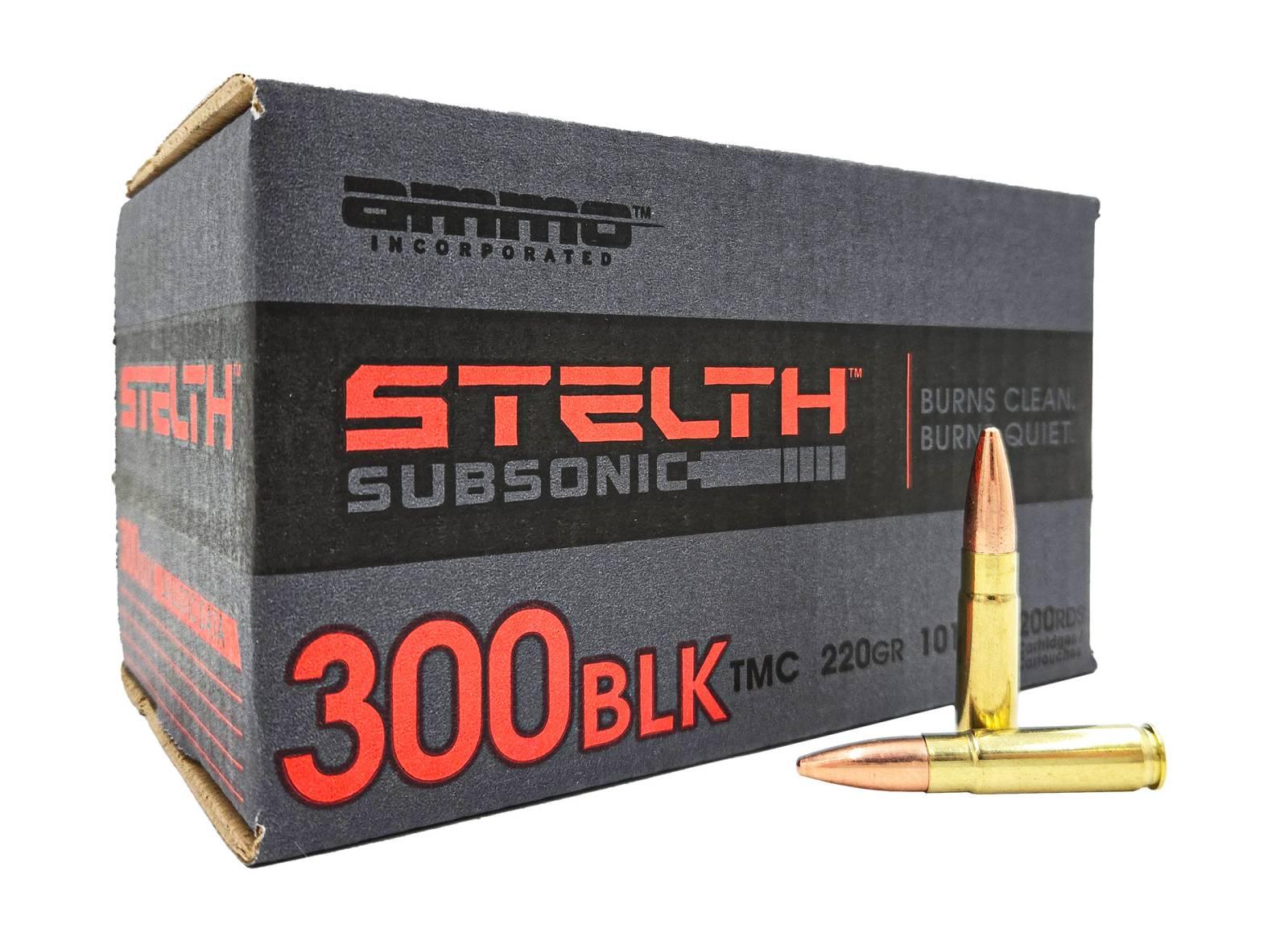 Ammo Inc Stelth 300 AAC Blackout 220 Gr Subsonic TMC Rifle Ammunition - 200 Round Range Pack