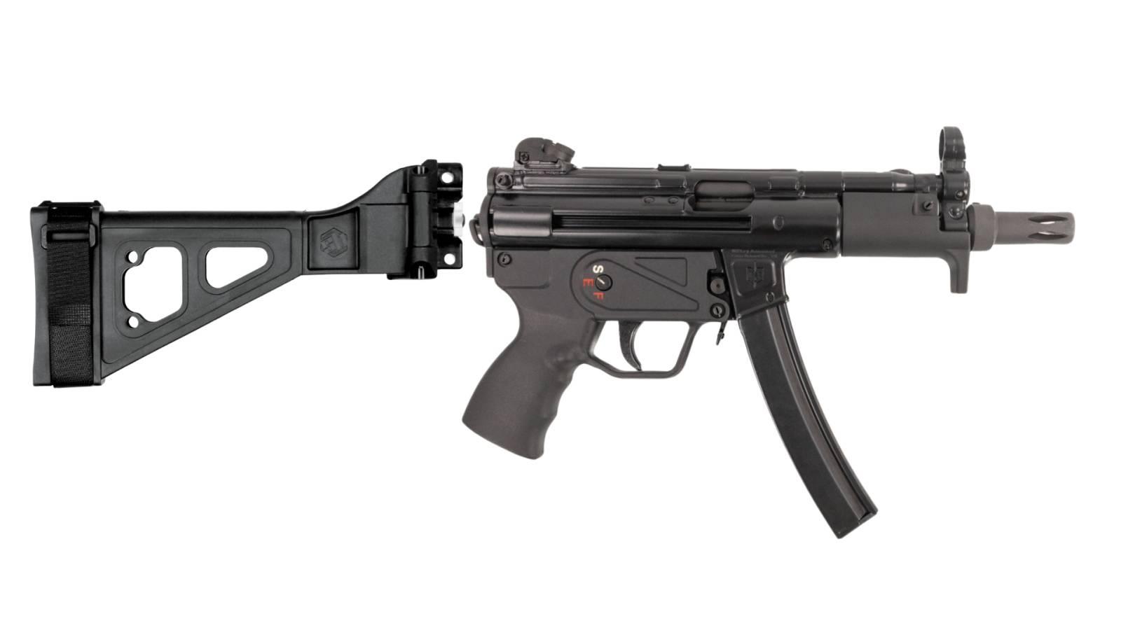 Military Armament Corporation MAC-5K, 9mm, 5.8" Barrel, 2- 30rd Magazines, Pistol w/ Brace