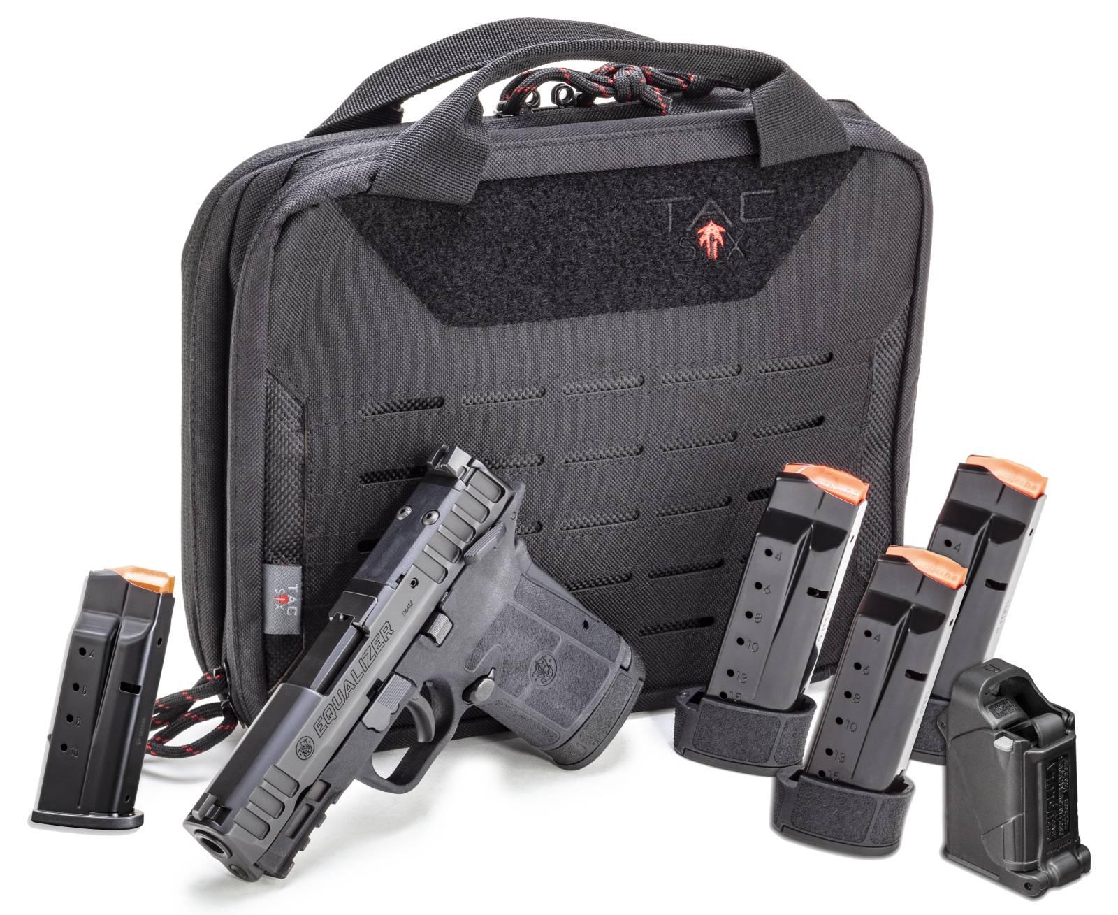 S&W EQUALIZER Range Kit, 9mm, 3.675” Barrel, 5 Magazines, Tac-Six Case & Speed Loader Pistol