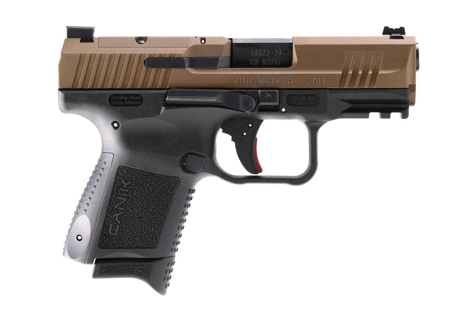 Canik TP9 Elite Sub Compact 9mm 3.6" 15 Round Burnt Bronze Cerekote Black Polymer Grip Pistol - $351.58 email for price