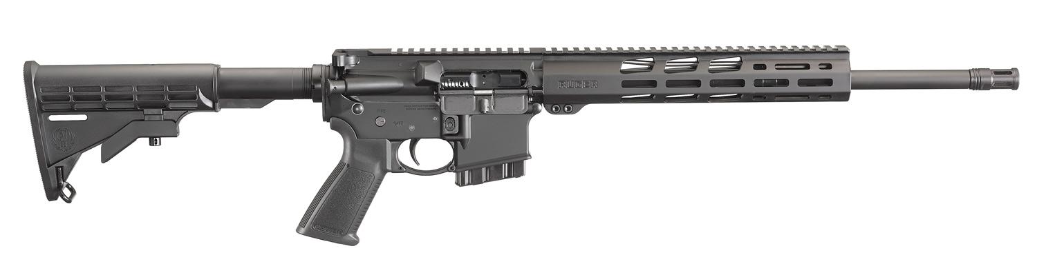 Ruger AR-556 with Free Float Handguard 5.56x45mm NATO 16.1" 10 Round Black Hard Coat Collapsable Stock Anodized Rifle