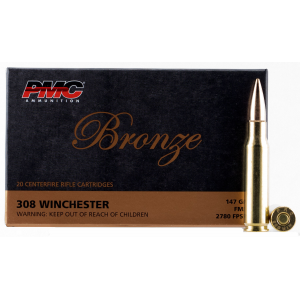 PMC 308B Bronze  308 Win 147 gr Full Metal Jacket Boat Tail (FMJBT) 20 Bx/ 25 Cs