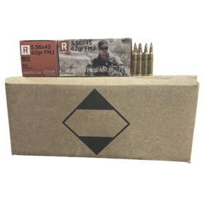 American Sniper Ammo 5.56x45mm NATO 62 Gr FMJ Centerfire Rifle Ammunition 1000rd CASE