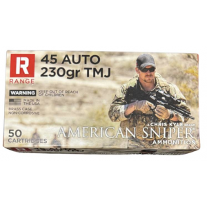 American Sniper Ammo 45acp 230gr FMJ Brass Centerfire Ammunition 50rd Box