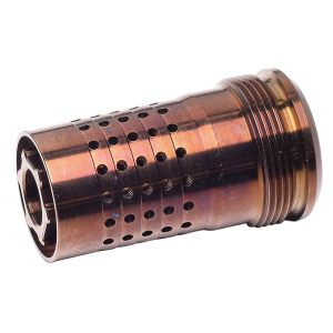 Q Cherry Bomb, 9mm Bore, Muzzle Brake, M13.5x1LH Thread Pitch, Copper