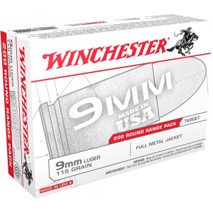 Winchester Ammo USA 9mm 115 Gr FMJ 200rds