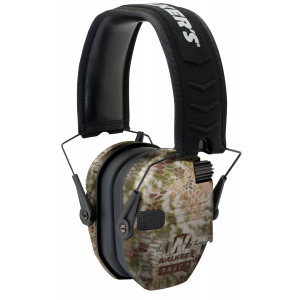 Walkers GWPRSEMKPT Razor Slim Polymer 23 dB Over the Head Kryptek Highlander Ear Cups w/Black Band