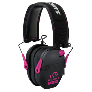 Walkers GWPRSEMPNK Razor Slim Folding Electronic Earmuff 23 dB Black/Pink