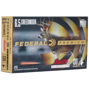 Federal P65CRDSS1 Premium 6.5 Creedmoor 130 gr Swift Scirocco II 20 Box