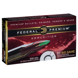 Federal P308TC2 Premium  308 Win 165 gr Trophy Copper (TC) 20 Bx/ 10 Cs