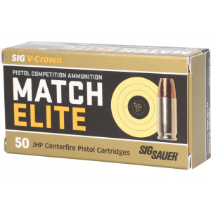 Sig Sauer Elite V-Crown 9mm Luger 115 GR Jacketed Hollow Point (JHP) 50 Round Box