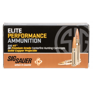 Sig Sauer Elite Copper Hunting 308 Win 150 gr Jacketed Hollow Point (JHP) Rifle Ammunition 20 Rd Box