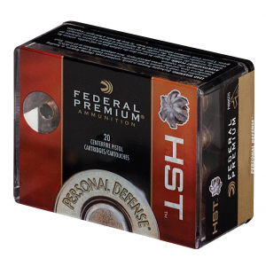 Federal P9HST1S Premium Personal Defense HST 9mm Luger 124 gr HST Jacketed Hollow Point 20 Bx/ 10 Cs