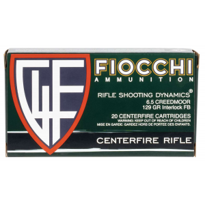 Fiocchi 65CMB Field Dynamics  6.5 Creedmoor 129 gr Pointed Soft Point (PSP) 20 Box